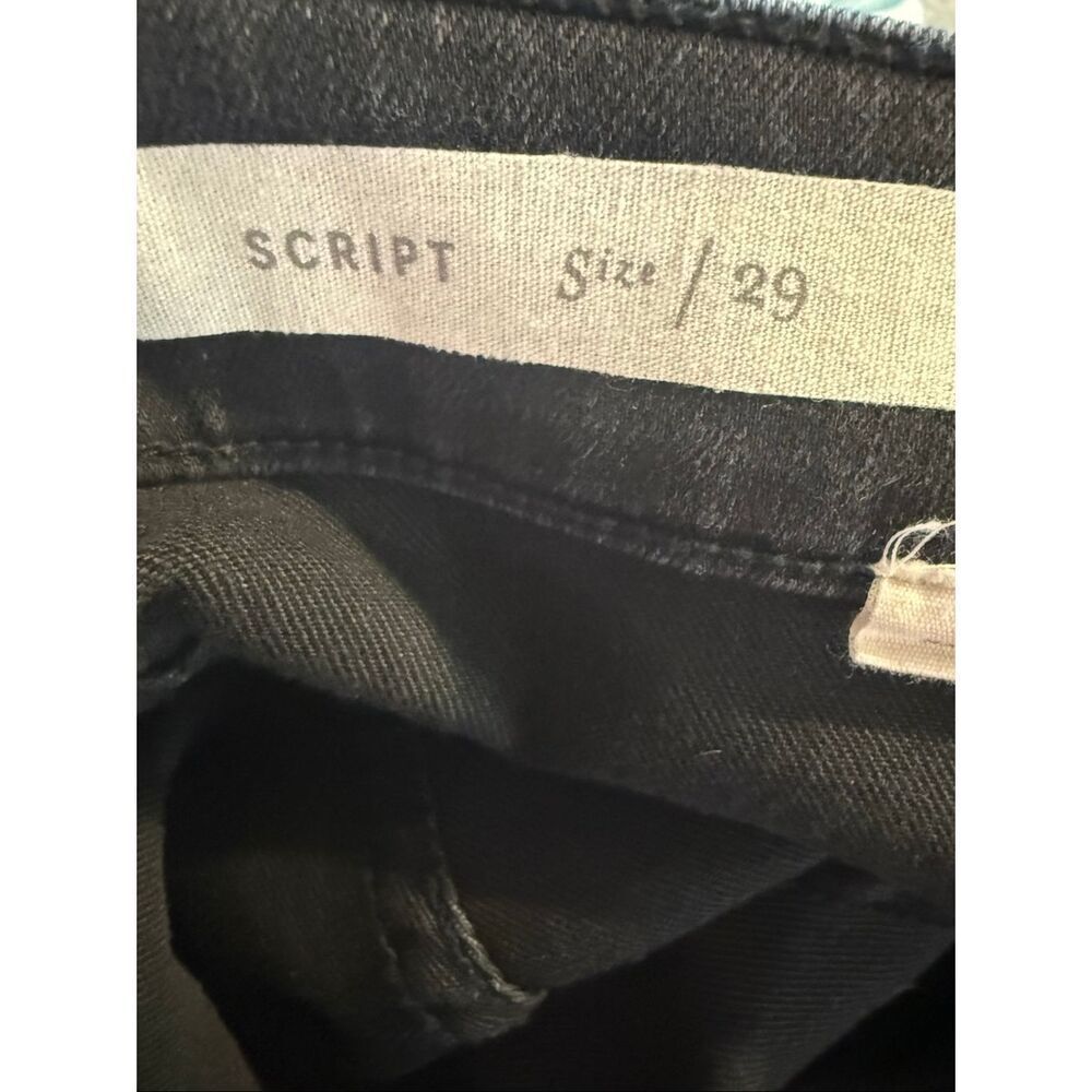 Anthropology Pilcro Script High Rise Embellished Skinny Jeans Black Boho Beaded - Picture 13 of 16